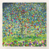 Gustav Klimt Apple Tree Glasuntersetzer (Vorderseite)