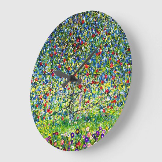 Gustav Klimt Apple Tree Große Wanduhr (Winkel)