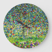 Gustav Klimt Apple Tree Große Wanduhr (Vorderseite)