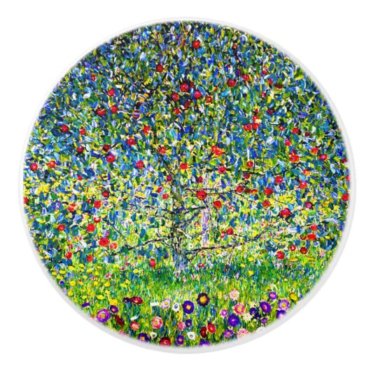 Gustav Klimt Apple Tree Keramikknauf (Vorderseite)
