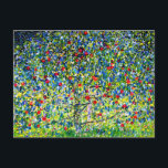 Gustav Klimt Apple Tree Postkarte<br><div class="desc">Postkarte mit Gustav Klimts Gemälde Apple Tree,  I (1912). Ein bunter Apfelbaum steht in einem grünen Feld mit lila,  rosa,  gelben und weißen Blume. Ein perfektes Geschenk für Fans des Jugendstils und österreichischer Kunst.</div>