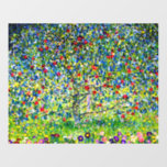 Gustav Klimt Apple Tree Upscaled Fensteraufkleber<br><div class="desc">Fensterklammer mit Gustav Klimts Gemälde Apple Tree,  I (1912). Ein bunter Apfelbaum steht in einem grünen Feld mit lila,  rosa,  gelben und weißen Blume. Ein perfektes Geschenk für Fans des Jugendstils und österreichischer Kunst.</div>