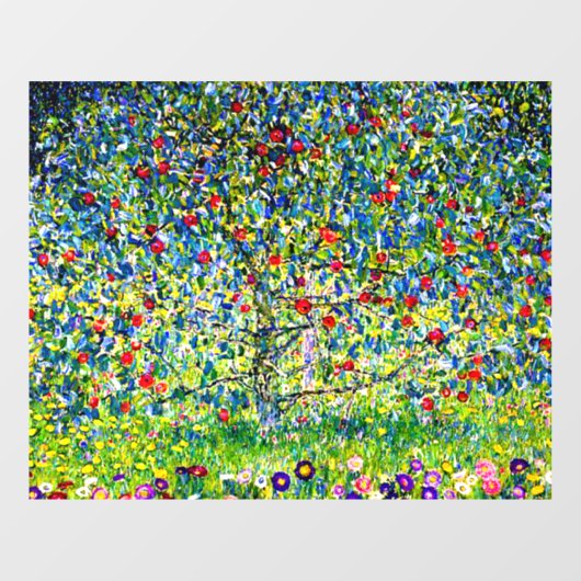 Gustav Klimt Apple Tree Upscaled Fensteraufkleber (Blatt)