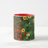 Gustav Klimt art - Bauernhof Garten mit Sonnenblum Tasse (Zentrum)