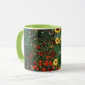 Gustav Klimt art - Bauernhof Garten mit Sonnenblum Tasse (Vorderseite Links)