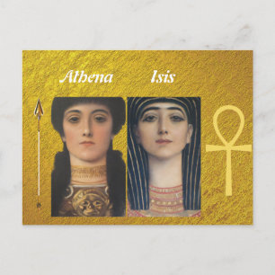 Gustav Klimt-Athena & Aegis   Retrogöttin Postkarte