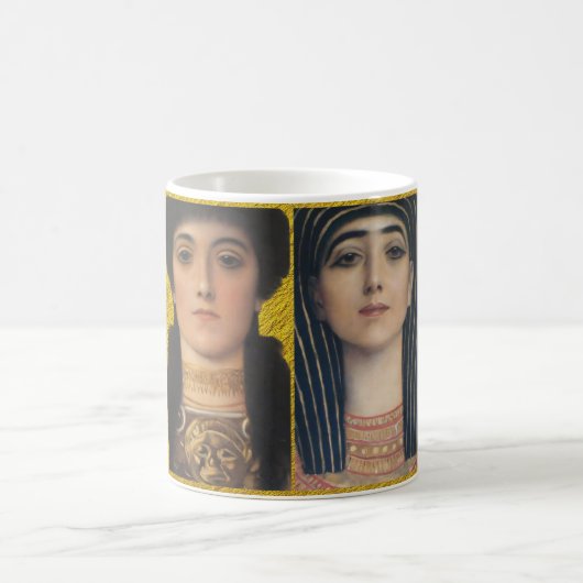 Gustav Klimt-Athena & Isis | Retrogöttin Kaffeetasse (Mittel)