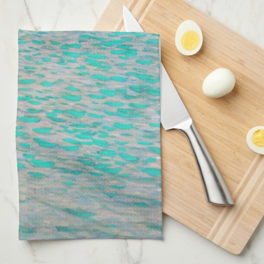 Gustav Klimt - Attersee Geschirrtuch (Viertel Falte)