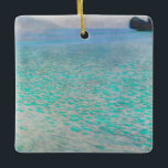 Gustav Klimt - Attersee Keramikornament<br><div class="desc">Attersee - Gustav Klimt, Öl auf Leinwand, 1910</div>