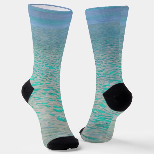 Gustav Klimt - Attersee Socken (Gewinkelt)