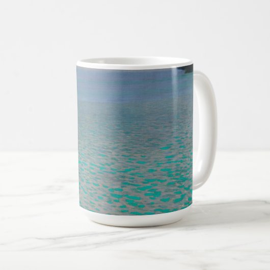 Gustav Klimt Attersee Vintage Kunstgalerie HD Kaffeetasse (VorderseiteRechts)