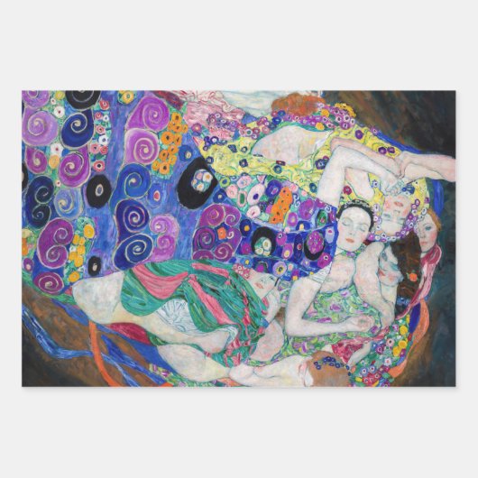 Gustav Klimt - Auswahl der Meisterwerke Geschenkpapier Set (Vorderseite 3)