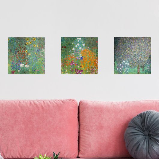 Gustav Klimt - Auswahl der Meisterwerke im Garten Bilderwand Sets (Wohnzimmer)