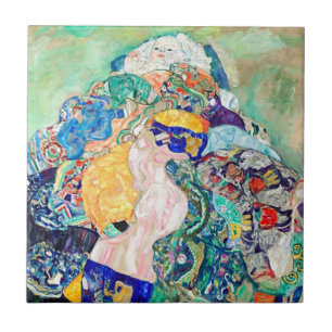 Gustav Klimt Baby Vintage Art Nouveau Kunst Fliese
