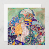 Gustav Klimt - Baby / Wiege Einladung (Vorne/Hinten)