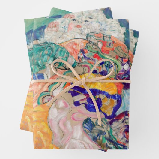 Gustav Klimt - Baby / Wiege Geschenkpapier Set (Beispiel)