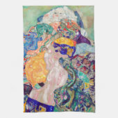 Gustav Klimt - Baby / Wiege Geschirrtuch (Vertikal)
