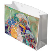 Gustav Klimt - Baby / Wiege Große Geschenktüte (Rückseite Schrägansicht)