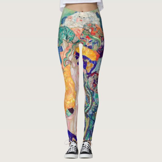 Gustav Klimt - Baby / Wiege Leggings (Vorderseite)