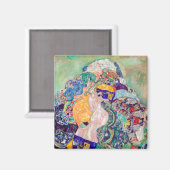 Gustav Klimt - Baby / Wiege Magnet (Vorderseite/Rückseite)