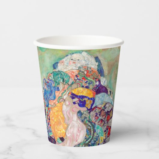 Gustav Klimt - Baby / Wiege Pappbecher (Vorderseite)
