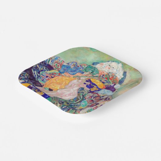 Gustav Klimt - Baby / Wiege Pappteller (Gewinkelt)