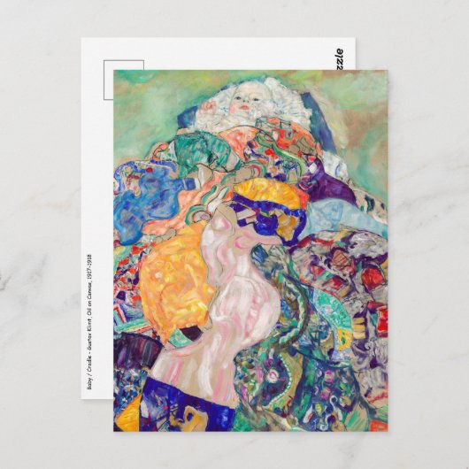 Gustav Klimt - Baby / Wiege Postkarte (Vorne/Hinten)