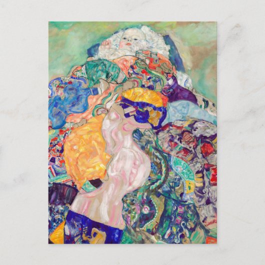 Gustav Klimt - Baby / Wiege Postkarte (Vorderseite)