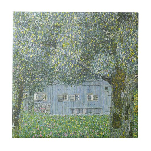 Gustav Klimt - Bauerhaus in Buchberg Malerei Fliese (Vorderseite)