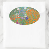 Gustav Klimt // Bauerngarten // Bauerngarten Ovaler Aufkleber (Tasche)