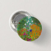 Gustav Klimt Bauerngarten Fantastische Bergwelten Button (Vorne & Hinten)