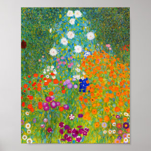 Gustav Klimt Bauerngarten Flower Garden Fine Art Poster