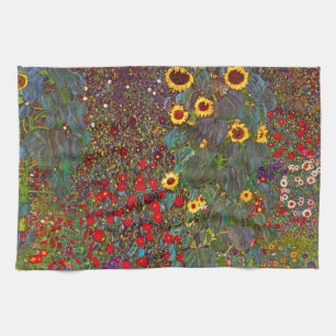 Gustav Klimt Bauerngarten mit Sonnenblumen Handtuc Geschirrtuch