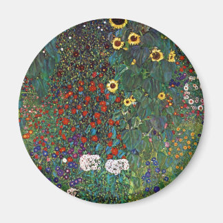 Gustav Klimt Bauerngarten mit Sonnenblumen Magnet