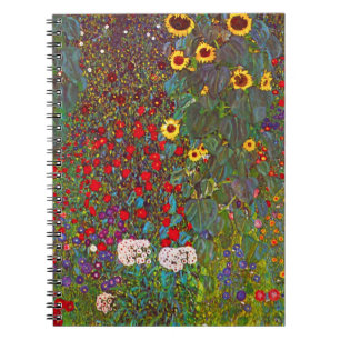 Gustav Klimt Bauerngarten mit Sonnenblumen Notizbu Notizblock