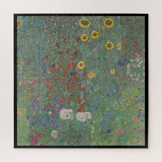 Gustav Klimt, Bauerngarten mit Sonnenblumen Puzzle (Vertikal)