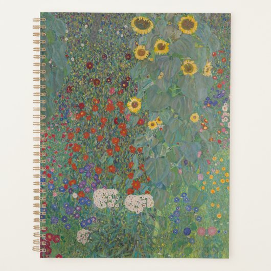 Gustav Klimt - Bauernhof Garten mit Sonnenblumen Planer (Vorderseite)