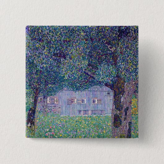 Gustav Klimt - Bauernhof in Oberösterreich Button (Vorderseite)