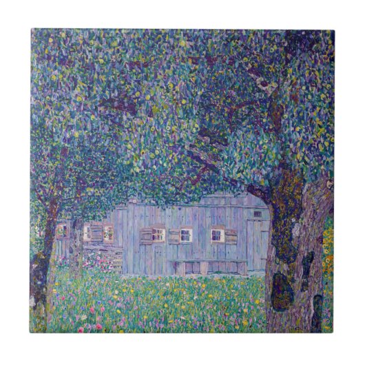 Gustav Klimt - Bauernhof in Oberösterreich Fliese (Vorderseite)