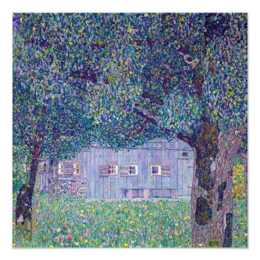 Gustav Klimt - Bauernhof in Oberösterreich Fotodruck (Vorne)