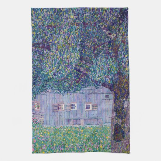 Gustav Klimt - Bauernhof in Oberösterreich Geschirrtuch (Vertikal)