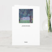 Gustav Klimt - Bauernhof in Oberösterreich Karte (Rückseite)