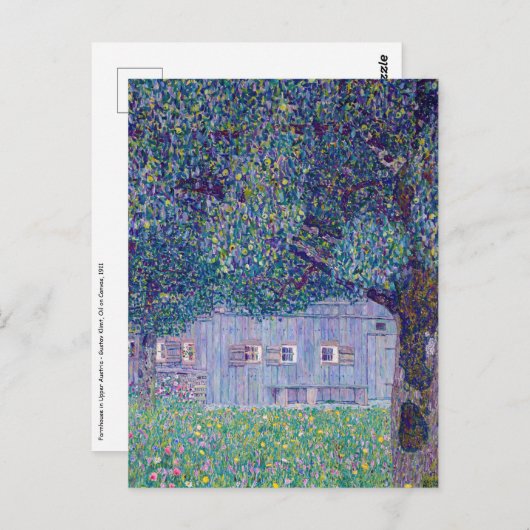 Gustav Klimt - Bauernhof in Oberösterreich Postkarte (Vorne/Hinten)