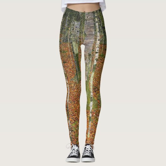 Gustav Klimt - Bauernhof mit Birkenbäumen Leggings (Vorderseite)