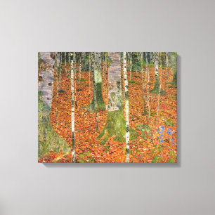 Gustav Klimt - Bauernhof mit Birkenbäumen Leinwanddruck