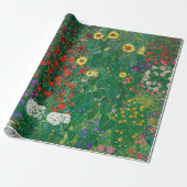 Gustav Klimt - Bauernhof mit Sonnenblumen Geschenkpapier (Ungerollt)