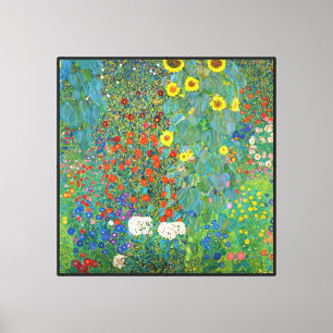 Gustav Klimt - Bauernhof mit Sonnenblumen Leinwanddruck