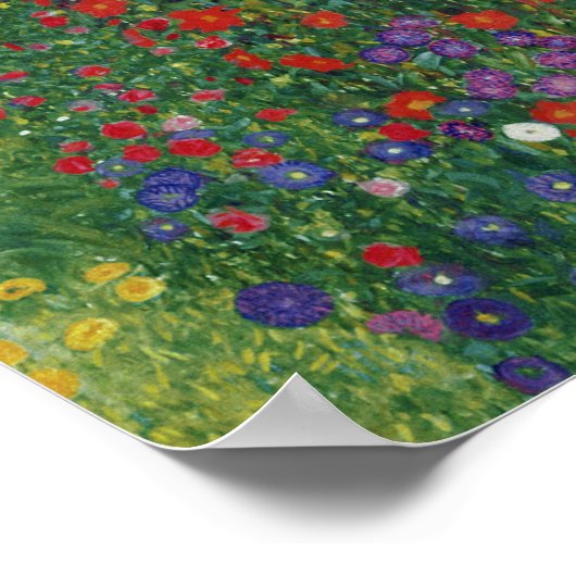 Gustav Klimt - Bauernhof mit Sonnenblumen Poster (Ecke)