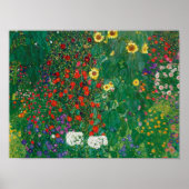 Gustav Klimt - Bauernhof mit Sonnenblumen Poster (Vorne)