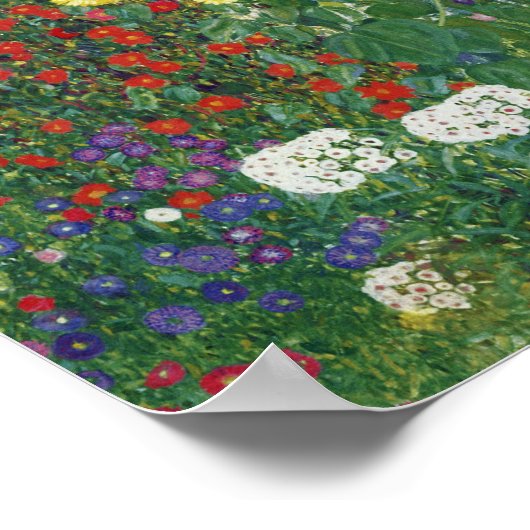 Gustav Klimt - Bauernhof mit Sonnenblumen Poster (Ecke)